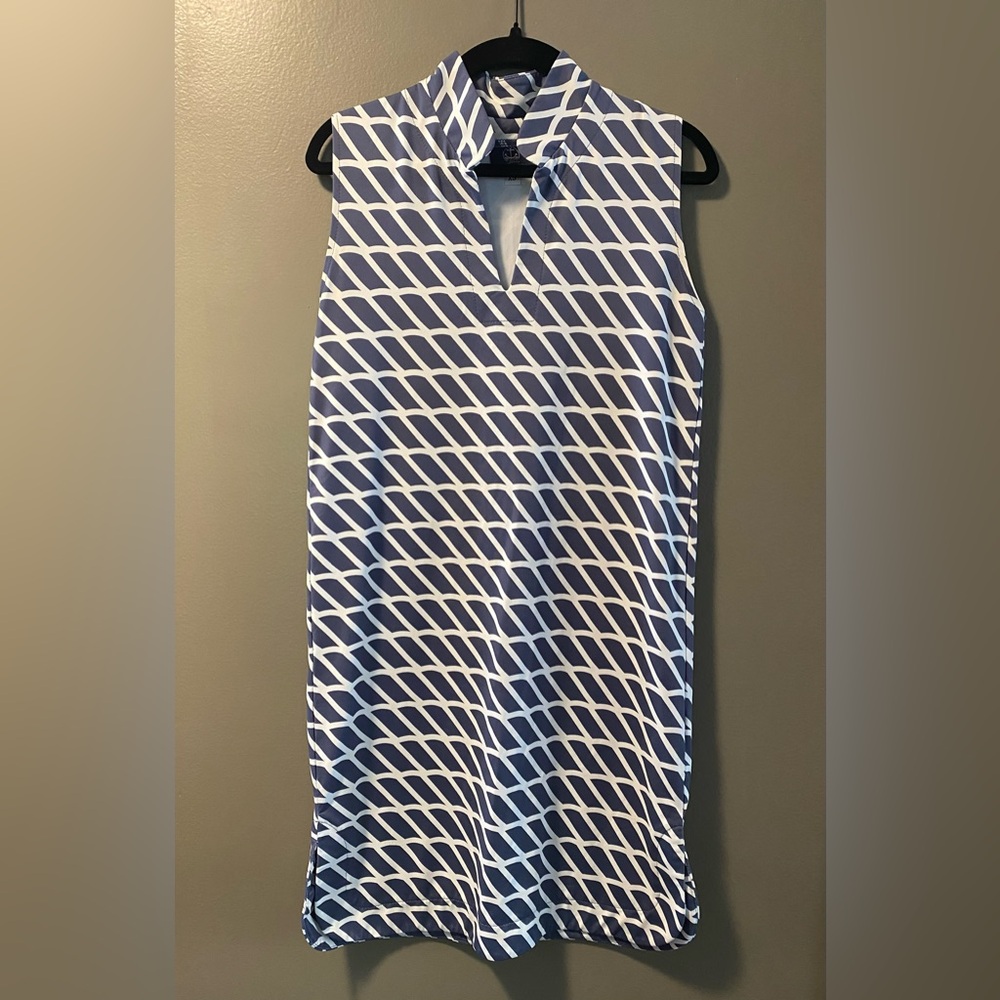 ⚓️ Sleeveless Nautical Shift Dress, Women's XS, UPF 50+, USA Made, Resort, Yacht